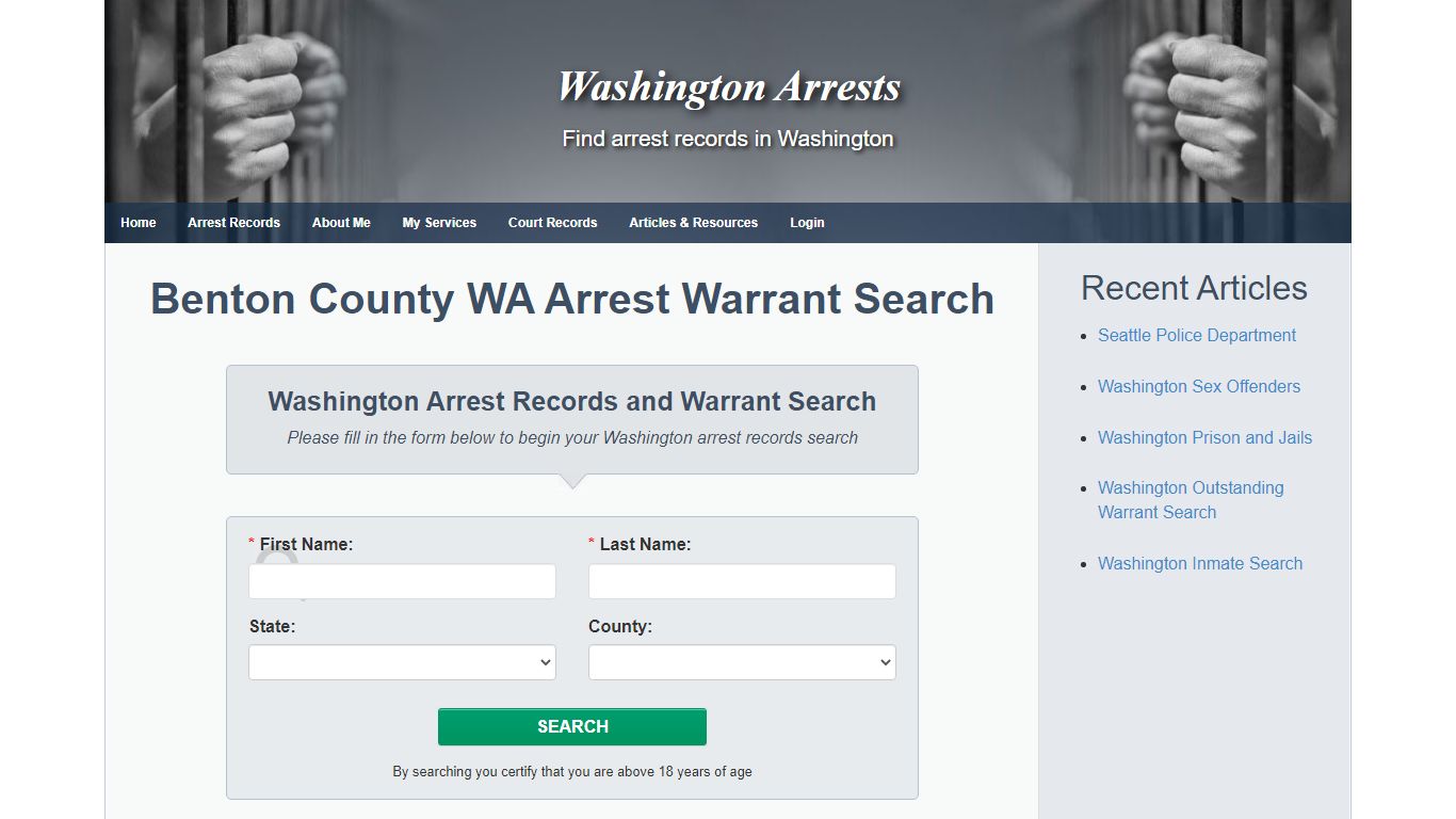 Benton County WA Arrest Warrant Search - Washington Arrests