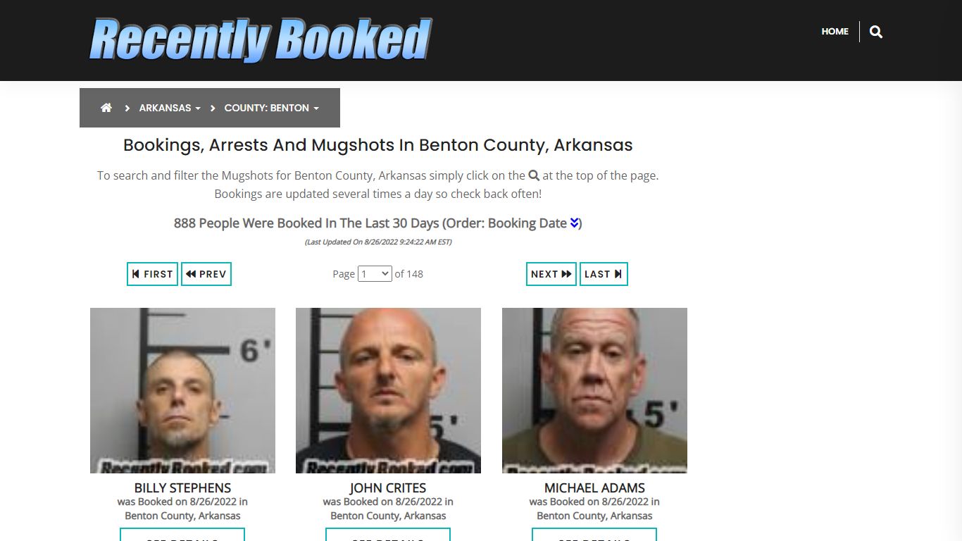Bookings, Arrests and Mugshots in Benton County, Arkansas